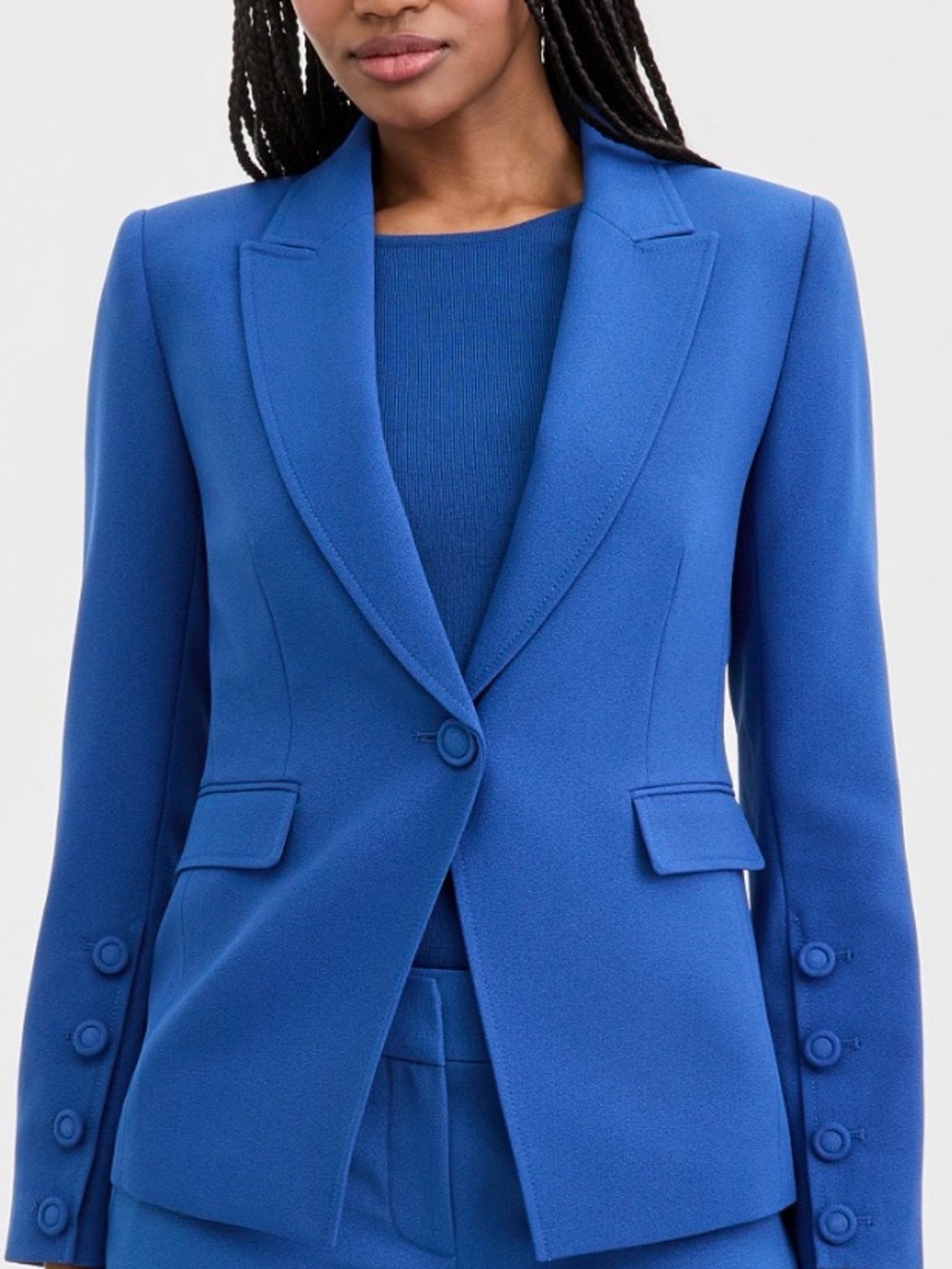 NWT Tahari Women’s Peak Lapel  
One -Button Blazer, Size 6